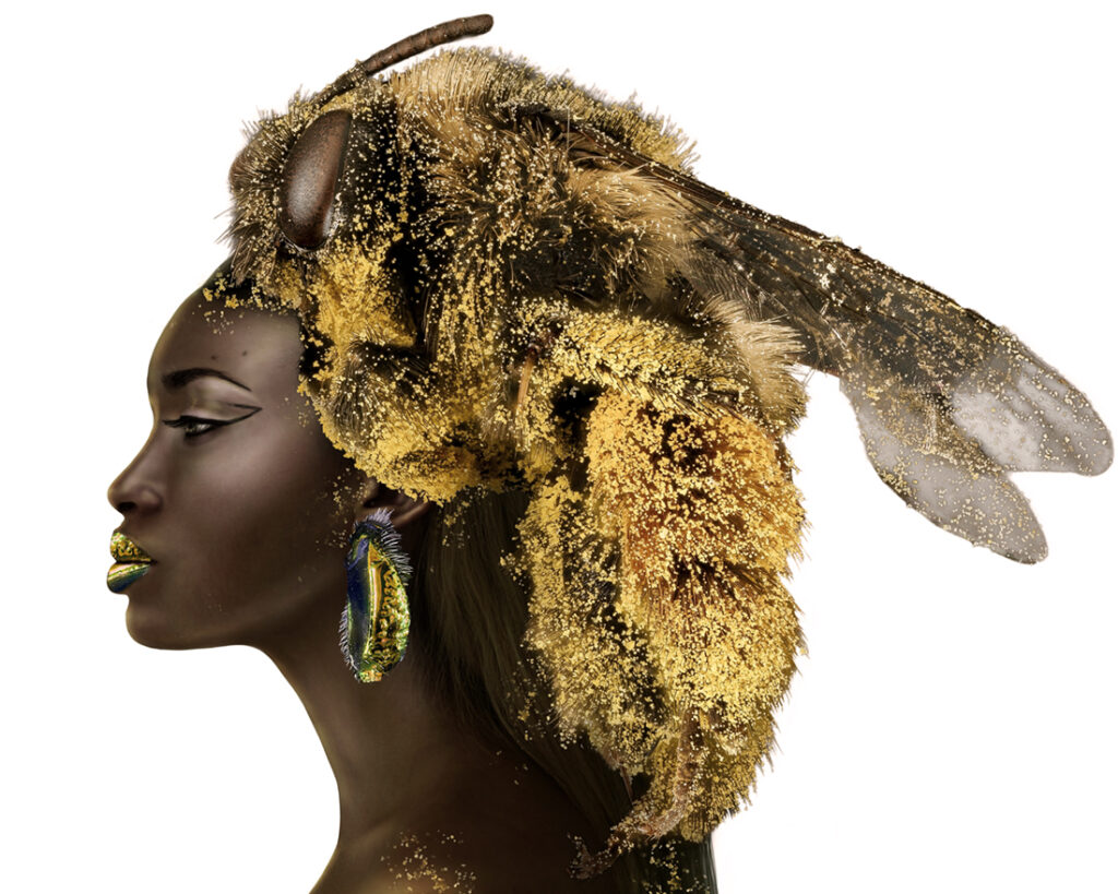 african alien beauty portrait